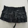 Black Detachable Ruffled Lace Collar Feminine Fashion Accessory Easy To Wear With Any Outfit
