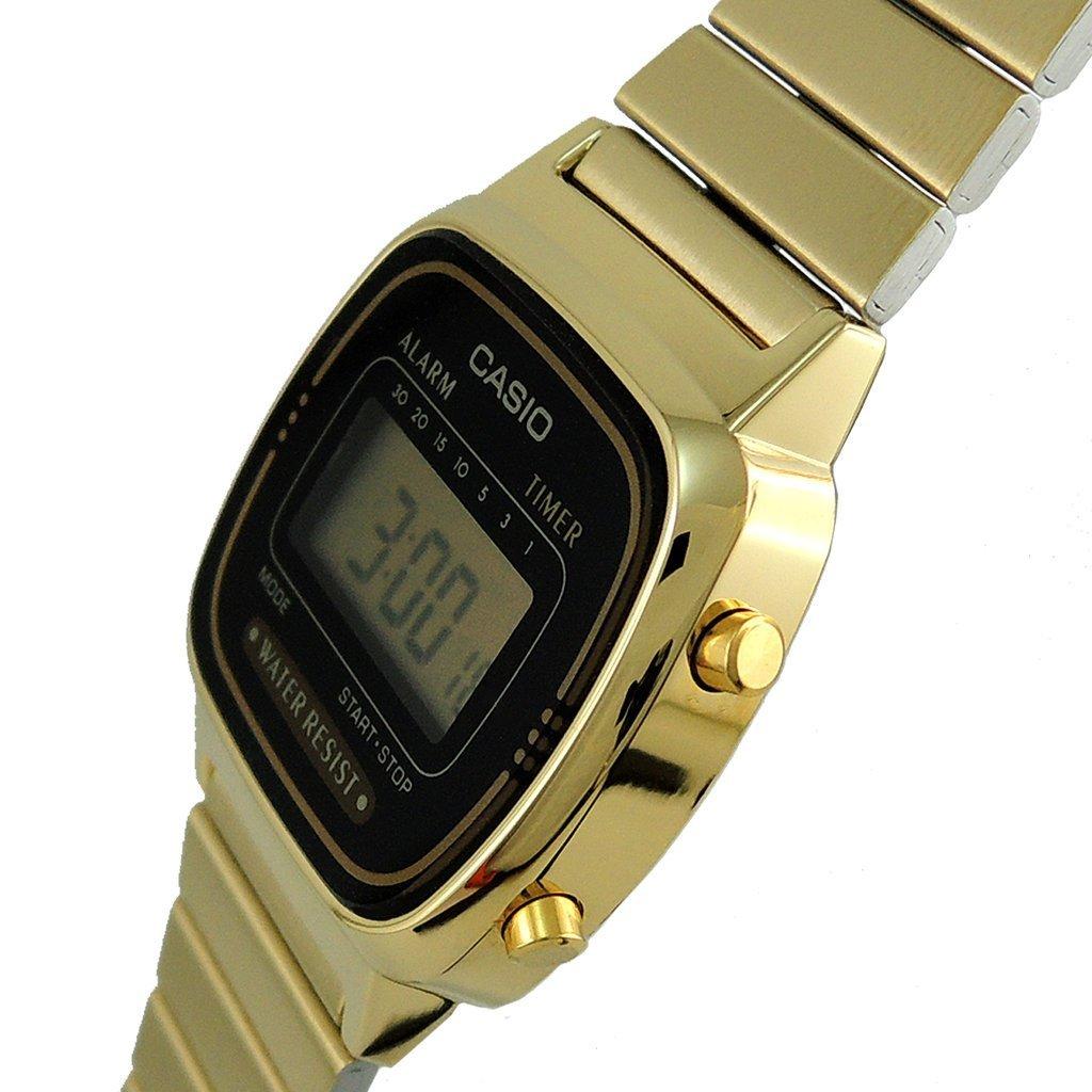 Casio Gold Tone Digital Watch with Alarm and Women's Chronograph, La670wGA-1cr