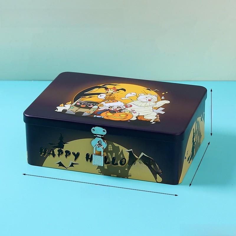 Cartoon Iron Pattern Box For Desk Drawer And Home Office Decoration Storage