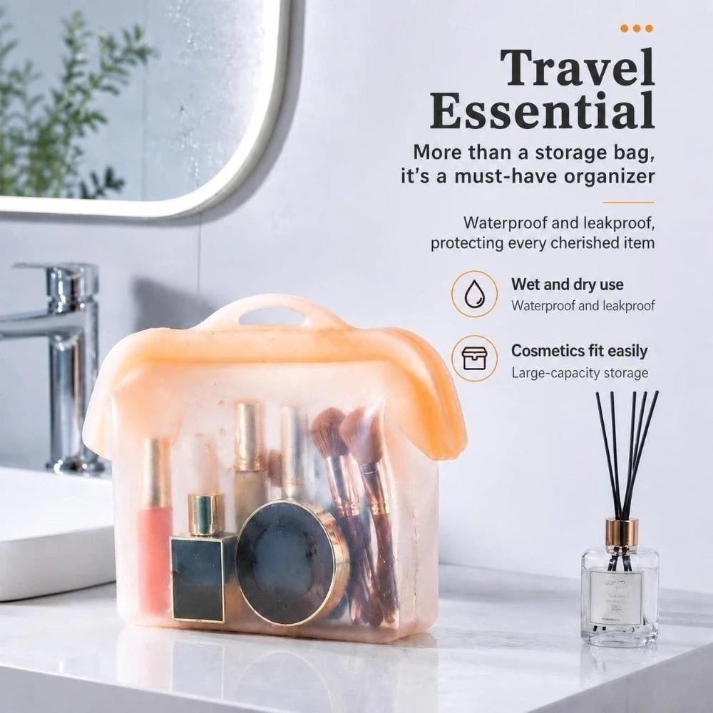With Handle Fruit Storage Bags Leak-Proof Upright Freezer Bags Portable Sealed Bag  Home Kitchen