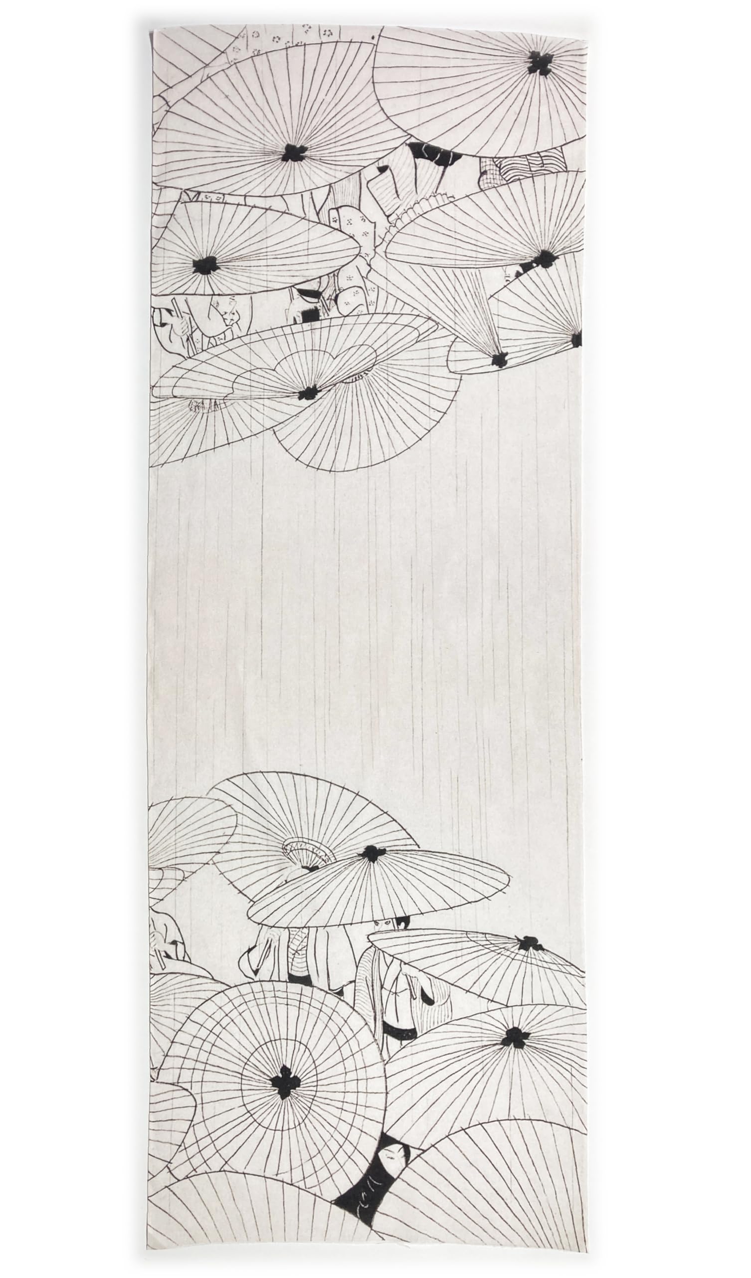Ancient and Modern Tenugui hand Osen by Komura Setsutai (Japanese towel) -