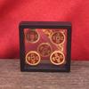 Antique Brass Coin Picture Frame With Chinese Lucky Money Design Prosperity Decoration Collectible Artifact For Home Office