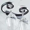 4Pcs Elegant Metal Wine Glass Rack Wall Mounted Stemwares Holder for Kitchen Storage Creative Under Cabinet Cup Hangers
