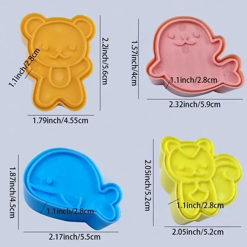 4pcs Sandwich Molds Biscuit Molds Baking Tools Return To School School Supplies Lunch Box Accessories