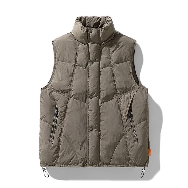 American Retro Japanese Style Stand Collar Duck Down Jacket - Men's & Couple Casual Vest