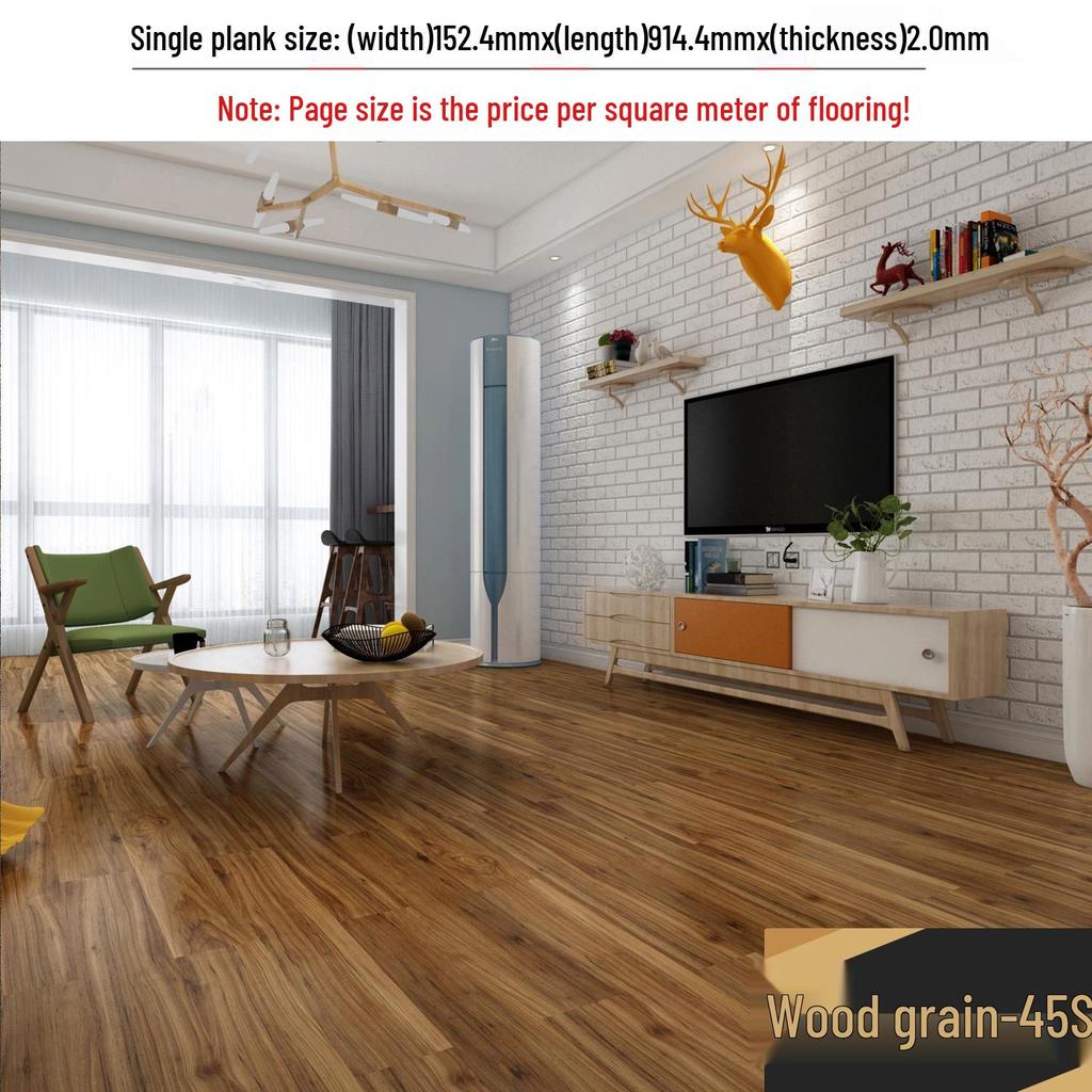 מדבקת רצפת אבן ויניל עמידה למים עם הדבקה עצמית: כיסוי PVC עבה ועמיד בפני שחיקה לחדרי שינה