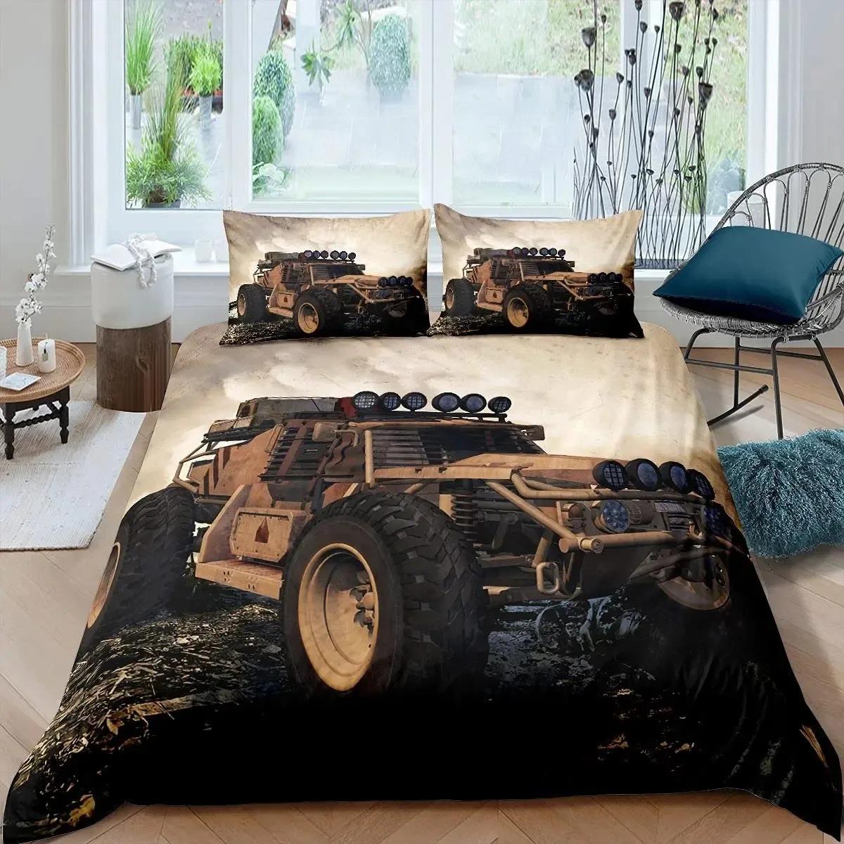 

Jeep 4X4 Vehicle Duvet Cover Set One Click Repaint Never Stop Off-Road Adventure Automobiles Bedding Set,Sports Car Bedding Sets 70x133cm 2pcs