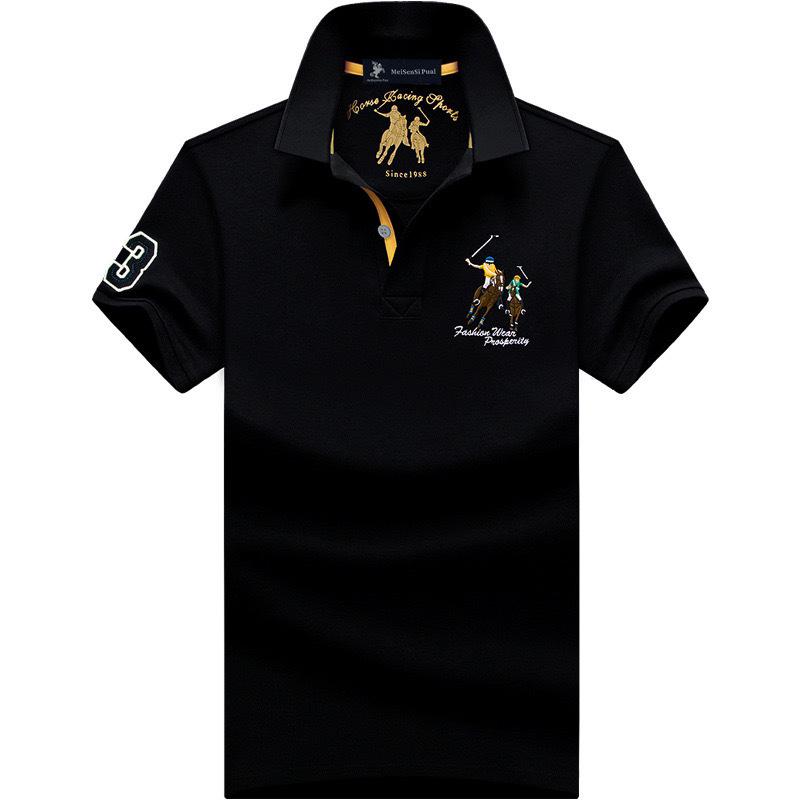 The BAY Men's Summer High-End Polo Shirt: Short Sleeve, Turn-Down Collar, Loose Fit, Plus Size, Trendy Fashion. 6XL 230-255 lbs