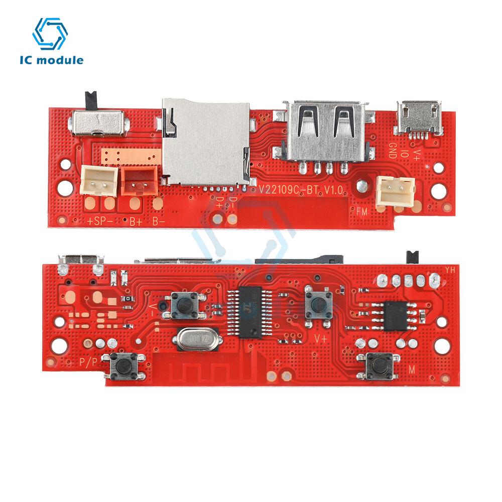 V109 DC 5V BT Audio Amplifier Decoder Board DIY Mp3 Amplifier BT Module Micro USB Interface TF/USB