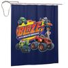 Blaze And The Monster Machines Crew Shower Curtain Bathroom Polyester Waterproof Bath Curtains With Hooks