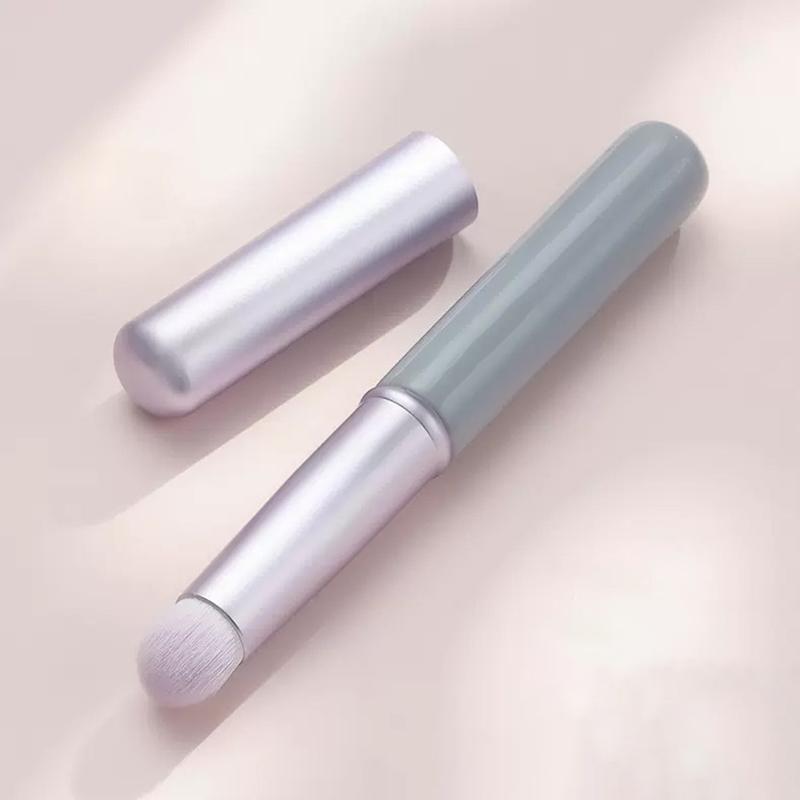 Lipstick Brush Concealer Round Head Lip Brush With Cover Carry Lid Soft Synthetic Lip Gloss Smudge Makeup Brush Cosmetic