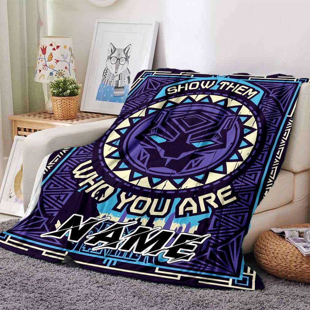 Custom Name Green Forest Fantasy blanket for Couch & Bed, Plush Cozy Fuzzy Blanket Super Soft & Warm Blankets for Fall and Winter. 09085