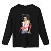 T-shirt Whitney Houston Iconica Foto Stampa Wanna Dance Stile Retro Moda vintage Lavata Alla Moda uomo Comoda