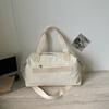 Polka Dot Bow Print Duffle Bag with Sturdy Top Handle Crossbody Strap Large Capacity Weekender Travel Tote