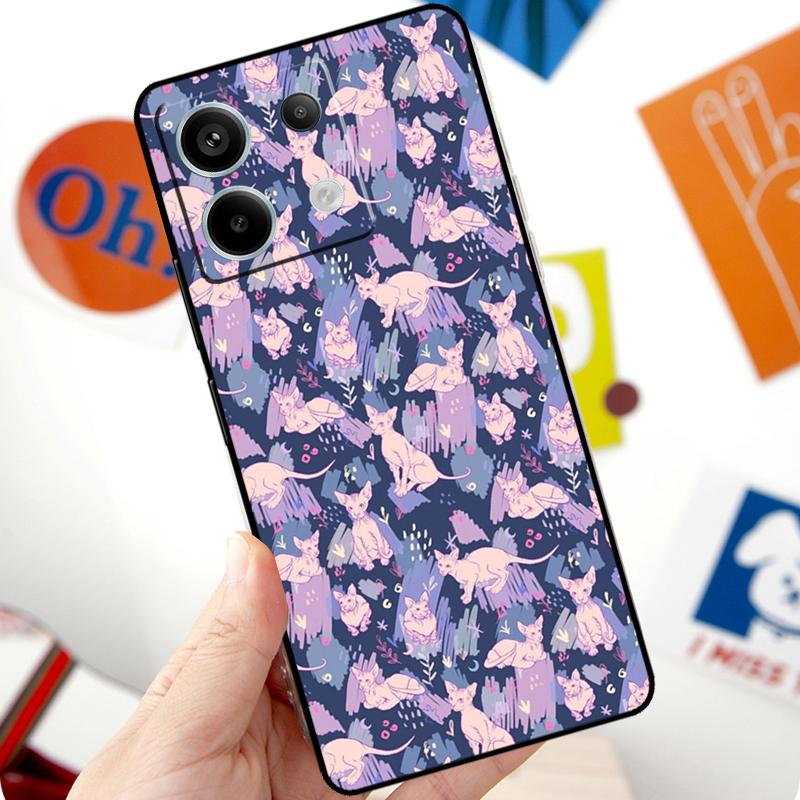 Sphynx Cat Funda For Xiaomi Redmi Note 14 Pro 10 11 12 13 Pro 11S 12S Case For Redmi 15 14C 12C 10C 13C