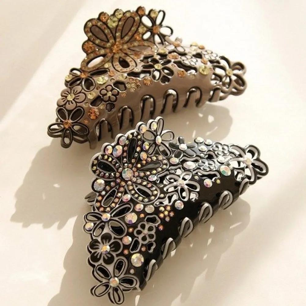 bydaisy Premium Flower Cubic Single Updo Hair Clip Bh0791 black