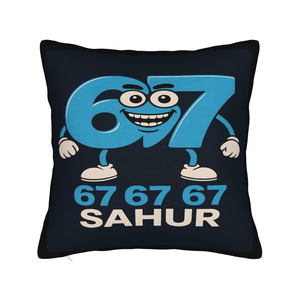 67 Six Seven Meme Pillow Case Comfy Pillow Cover Vintage Cushion Cover For Living Room Chair