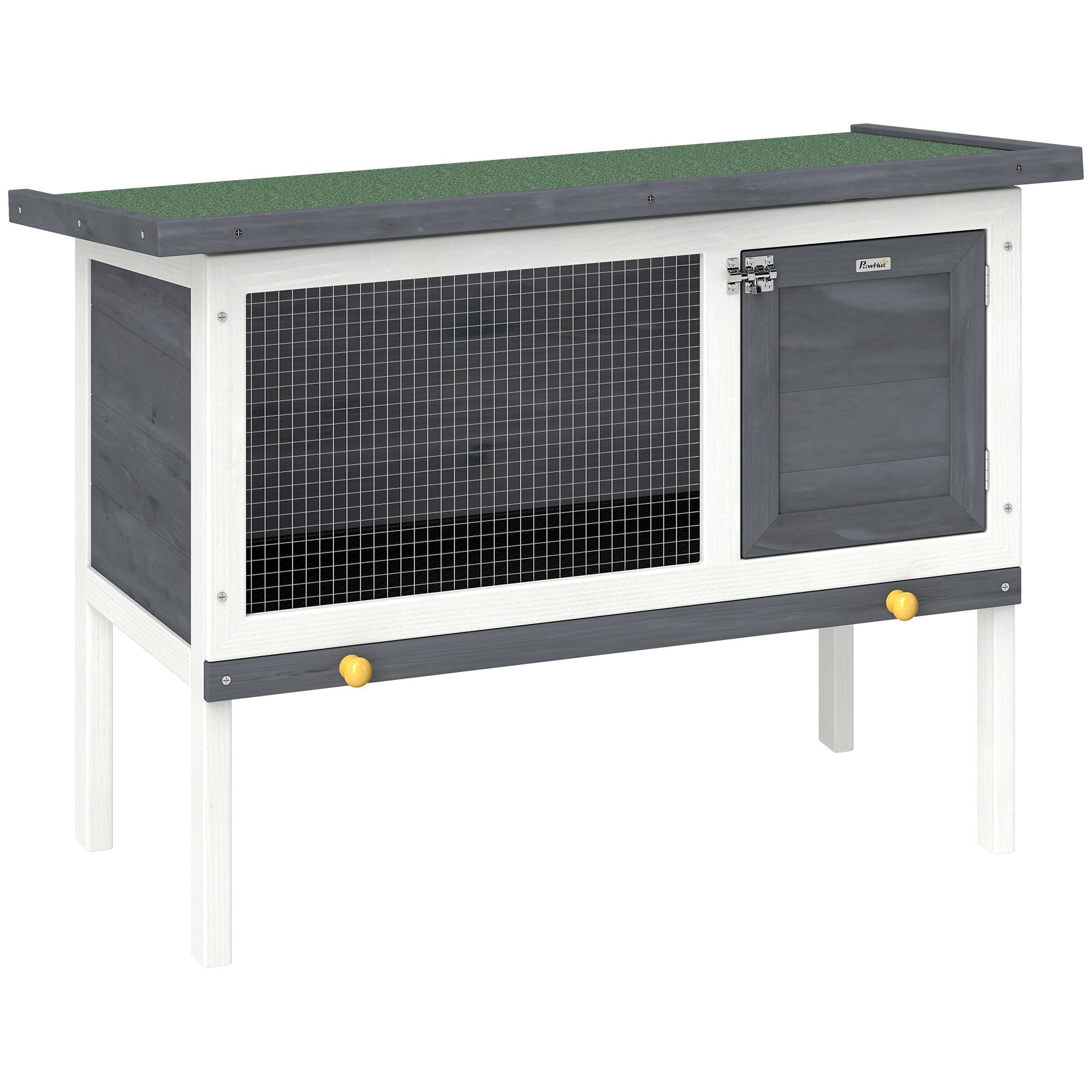 Rabbit hutch, elevated wooden rabbit hutch