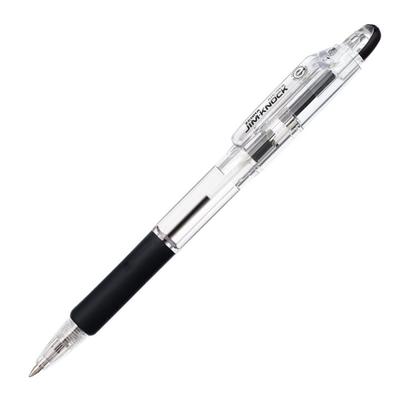 ZEBRA Jim Knock Oil-Based Ballpoint Pen 0.7" Black Pack of 10 B-KRB-100-BK