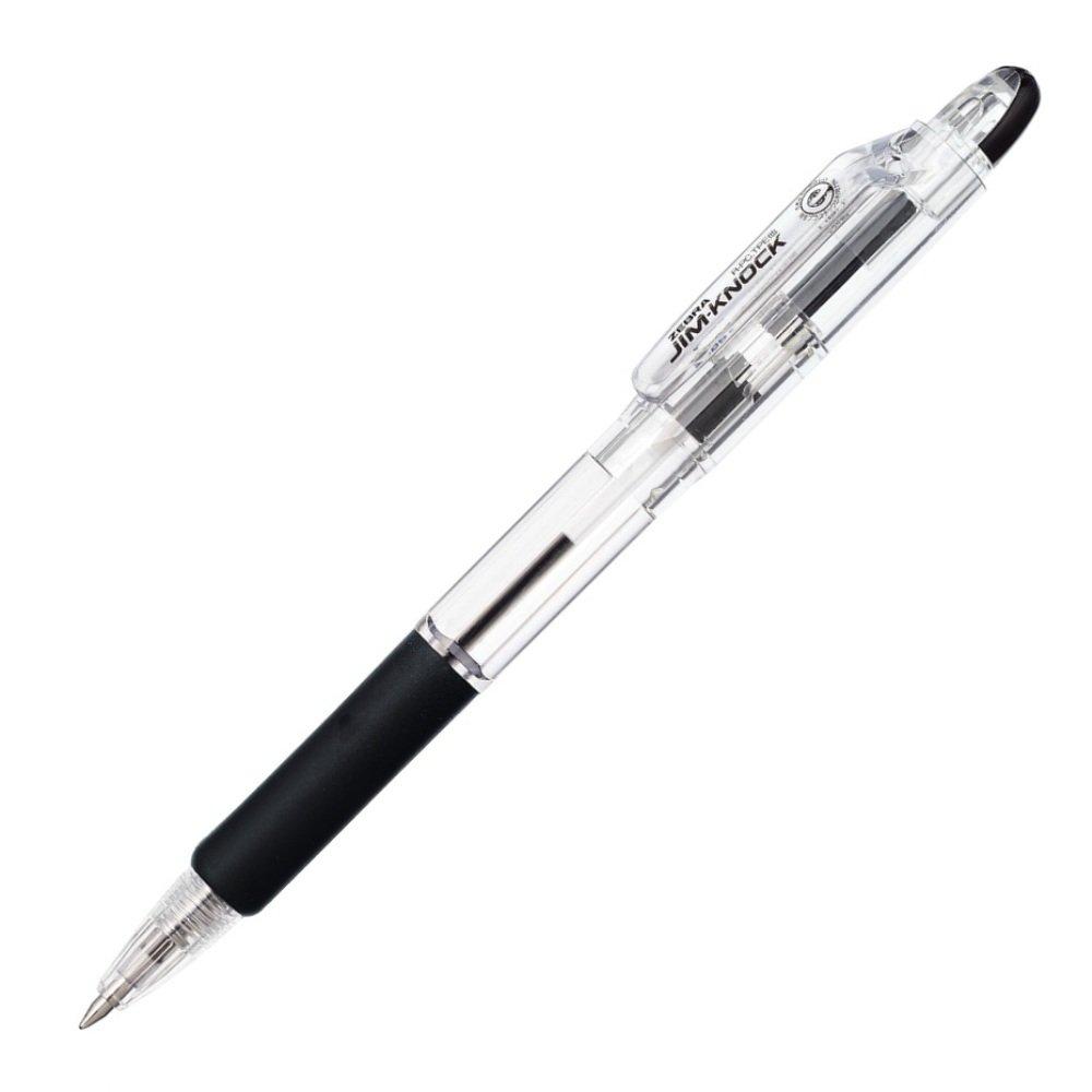 

ZEBRA Jim Knock Oil-Based Ballpoint Pen 0.7 Black Pack of 10 B-KRB-100-BK