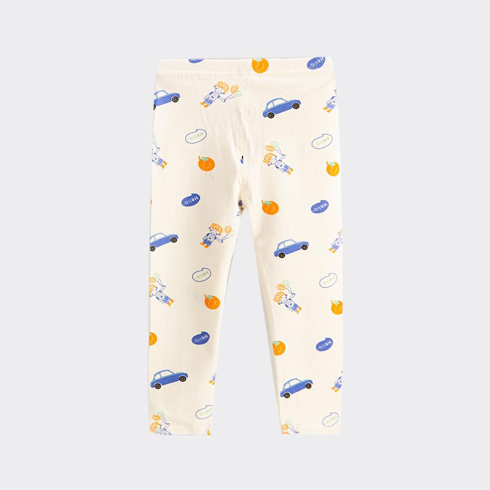 2025 Herbsthose für Kinder, Klasse A, Lycra & Reine Baumwolle, Cartoon-Print, Eng anliegend, Unisex, Warme Funktionsunterwäsche