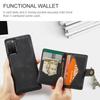 For Samsung Galaxy S20 Plus 5G Case JEEHOOD J01 Retro Leather Phone Back Cover with Detachable Magnetic Card Holder