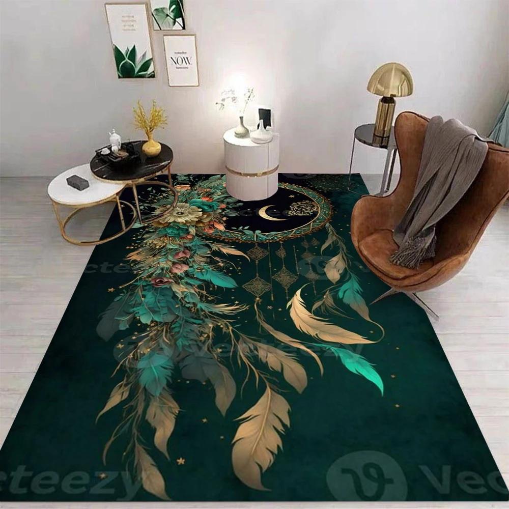 Flower Carpet Cartoon Living Room Bedroom Kitchen Sofa Table Balcony Rug Non-slip Washable Mat Exquisite Home Ornaments