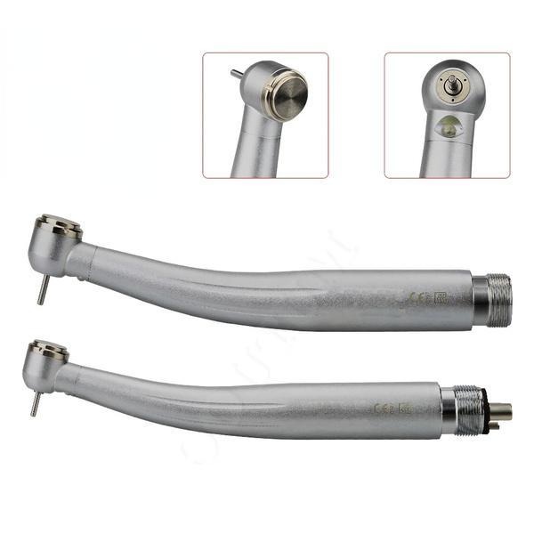 Dental LED E-generator Push Button High Speed Handpiece Air Turbine Triple Water Spray Hand Piece 4hole 2hole