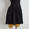 Simple Solid Sleeveless Knitted dress Women clothes Summer New Waist Hugging Slimming Short A- line Skirt