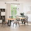 Vidxl Table Legs for Dining Table, 2 Pcs, Black, 50X(72-73) Cm, Steel