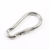 1PC Spring Snap Hook Outdoor Camping Carabiner Stainless Steel Safety Buckle for Swing Rope Fitness Equipment Key Chain Hooks