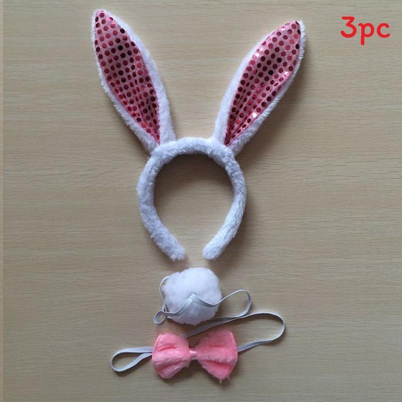 Halloween Animal Tiger Headpiece With Red Horns Demon Headband Cosplay For