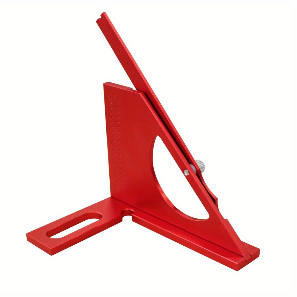 Imperial 180 Degree Adjustable 3D Adjustable Woodworking Square Protractor Aluminum Triangle Ruler With T-sqaure Scribing  Holes