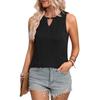 Women's Keyhole Neck Sleeveless Tank Top, Summer Business Casual Basic Tops for Women, Crossborder Basic Vest