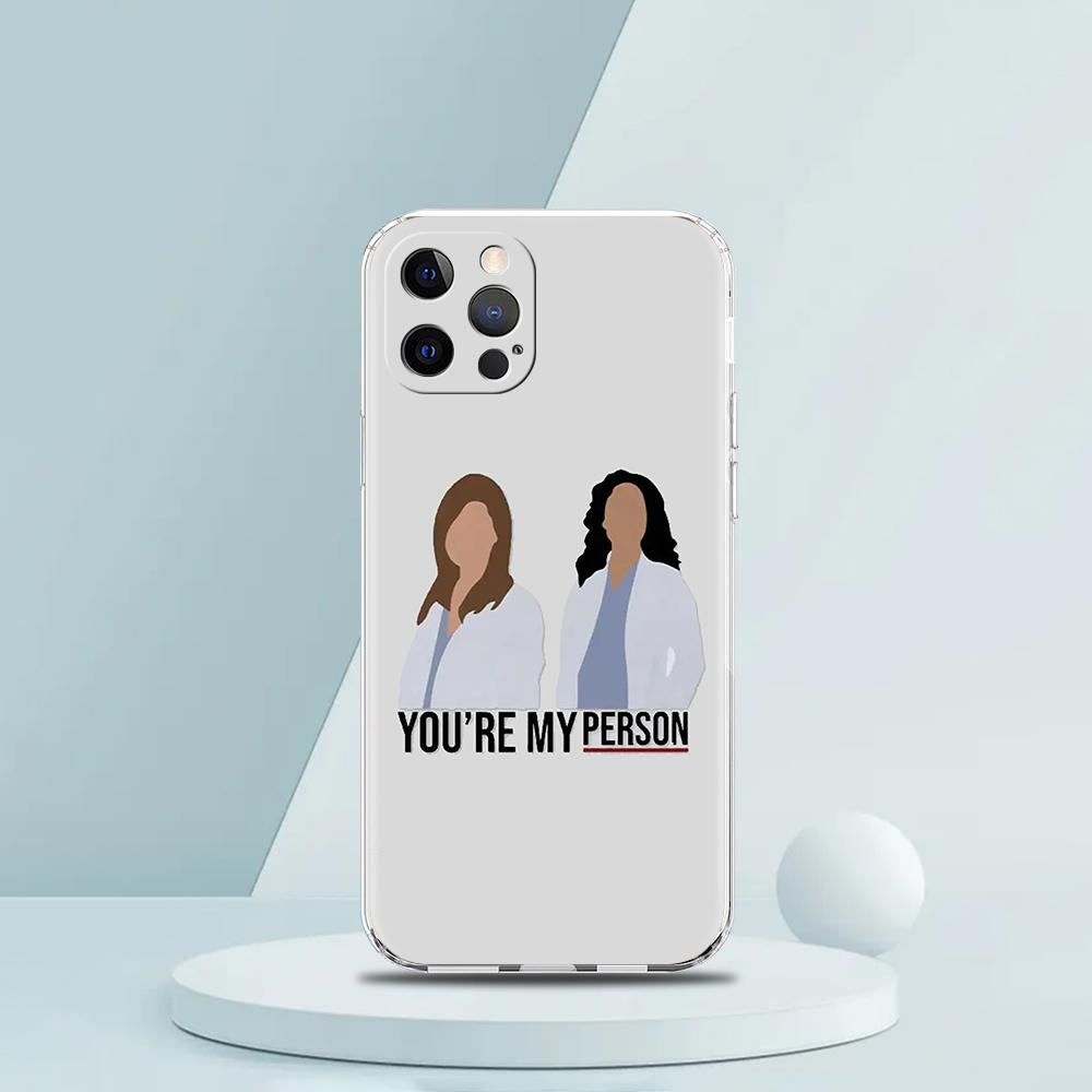 Greys Anatomy You Are My Person Luxury Phone Case For iPhone 16 15 14 13 12 11 Pro Max XS X XR SE 7 8 Plus soft Clear Cover