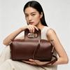 High Texture Retro Side Clip Design Pillow Bag Fashion Light Luxury Women'S Handbag Commuter Shoulder Messenger Bag