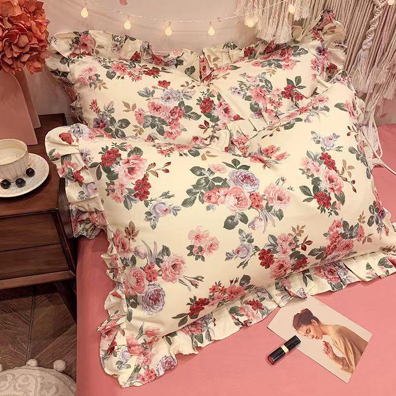 A Pair of Pure Cotton Pillowcases Spring and Autumn Large Size