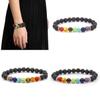 Natural Volcanic Stone Bracelet Colorful Energy Beads Wholesale Fashion Jewelry For Men And Women