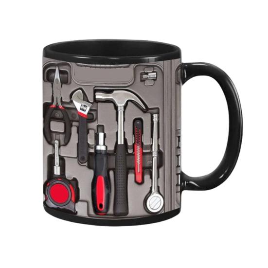 Mechanic Toolbox Ceramic Mug Large Capacity Coffee Cup Dishwasher & Microwave Safe Handcrafted Drinking