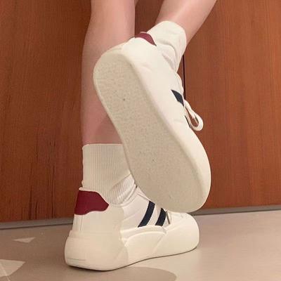 High Value Platform Breadboard Shoes Women's Retro Chic Niche Ins Trendy Explosion Versatile Ugly Cute Big Head White Shoes