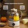 1L Small Office Tea Maker Multifunctional Electric Kettle All Glass Split Health Pot Household Hot Water Bottle Stew Pot