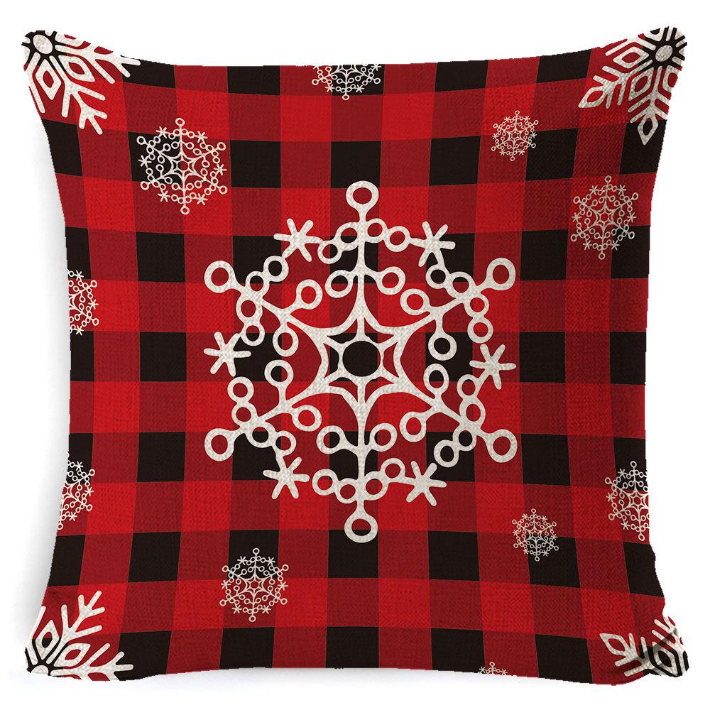 

Christmas Cartoon Snowman Linen Pillow Sofa Backrest Bedside Cushion Removable Pillow Case 45 * 45 pillowcase