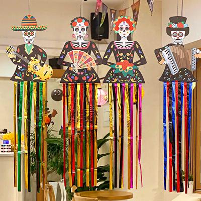 1 Stück Tag der Toten Verandazeichen Keleton Halloween Hofdekoration Halloween Dekorationen