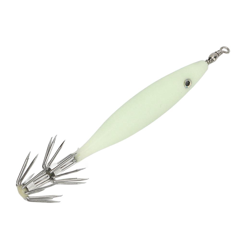 5Pcs 8cm Fishing Lure with Hook Cuttlefish Jig Wood Shrimp Bait for Outdoor Saltwater Freshwater