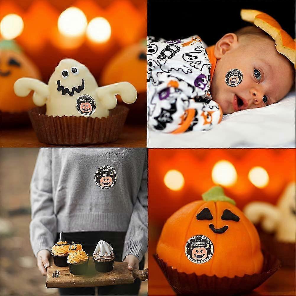 Halloween Stickers - 500 Per Roll with Different Slogan Designs for Halloween