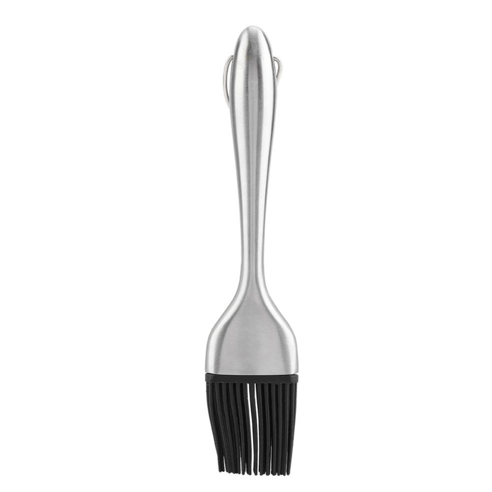 2PCS Stainless Steel Silicone Basting Brush Detachable Brush Head Pastry Brush  Baking Cooking