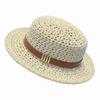 Wide Brim Sunshade Straw Hat Vintage Style Flat Top Straw Hat Mesh Woven Straw Hat  Beach Vacation