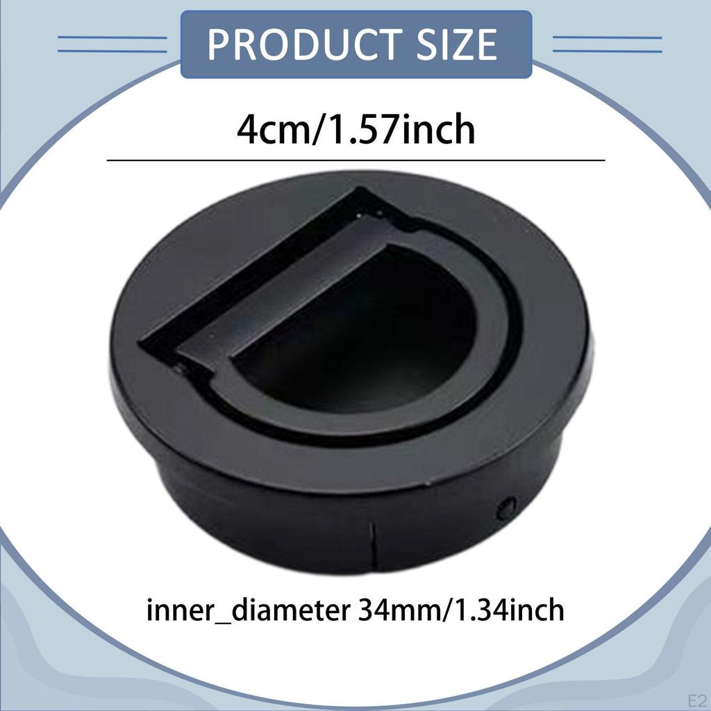 Pull Handle Concealed Door Round Flush Latch Recessed Zinc Alloy