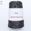 Filato di paillettes Siyue 2mm - Lana tessuta a mano per progetti fai da te (100 grammi)