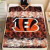 Cincinnati Bengals Print Flannel Blanket, High Quality Comfortable for All Seasons, Home Decor, Warmth and Comfort, Perfect for Christmas Gifts